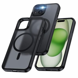 Magsafe対応・米軍規格Aunote iPhone 15 ケース MagSafe 半透明 マグネット搭載 ワイヤレス充電 米軍MIL規格 耐