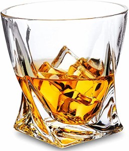 Lazysong ウイスキーグラス ロックグラス ブランデーグラス ウイスキー ブランデー クリア ガラスグラス クリスタルグラス 300ml