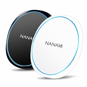 2台セット NANAMI ワイヤレス充電器 15W/10W/7.5W 急速充電 置くだけ充電器 - iPhone 14/14 ProMax/14