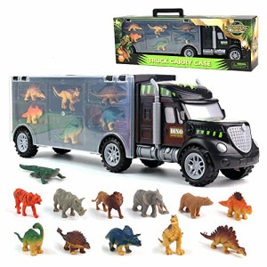 恐竜 おもちゃ 子供の玩具 3 4 5歳 男の子 プレゼント 恐竜 玩具 動物モデル玩具 収納 車 プラモデル 恐竜 車玩具 男の子 女の子