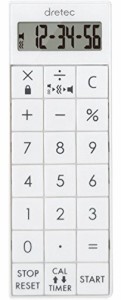 dretecドリテック 電卓タイマー 点滴 計算機 バイブレーション 看護師 マグネット ナース 磁石 CL-124WT ホワイト