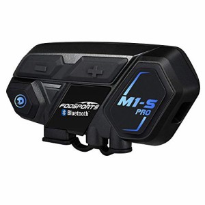 FODSPORTS バイク インカム M1-S Pro 技適認証済 最大8人同時通話 連続使用20時間 通信自動復帰 日本語音声案内 音楽共有 異