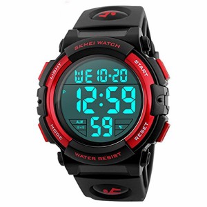 Timeverタイムエバーデジタル腕時計 メンズ 防水腕時計 led watch スポーツウォッチ アラーム ストップウォッチ機能付き 防水時計