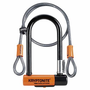 クリプトナイト Kryptonite 自転車用U字ロック ケーブル付き Evolution Mini-7 頑丈な盗難防止用Uロック 13mmのロ