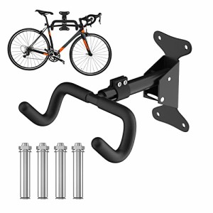 自転車壁掛けフック バイクハンガー 自転車ハンガー 自転車ディスプレイ ラック 折りたたみ式 360°角度調整可能 長さ伸縮可能 バイクス