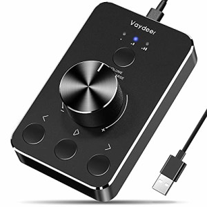 VAYDEER ボリュームコントローラー USB PC スピーカー アンプ スイッチャー オーディオアジャスター ミュート機能サポート Win7