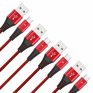 Glvaner USB Type C ケーブル 4本セット 2.4A 急速充電 データ転送 耐久ナイロン編み タイプC充電ケーブル 充電コード