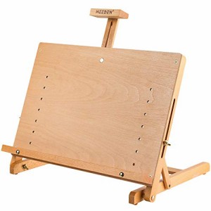 MEEDEN デスクイーゼル 木製 卓上イーゼル 描画ボード スケッチボード 画板立て 高さ調節可能 持ち運び便利 アートワーク 写生用 スケッ