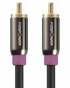 FosPower 3m オーディオ RCAオス to RCAオス サブウーファーケーブル 24K金メッキコネクター S/PDIF、デジタル、コン