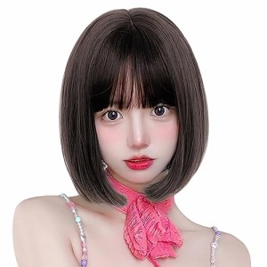 FESHFEN ウィッグ ボブ ショート フルウィッグ かつら?レディーズ ウィッグボブ 女性用 女装 ストレート カツラ ボブウィッグ 女装