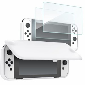 Procase Switch 有機ELモデル/OLED 2021フリップケースフィルム２枚付き、スリム ソフトTPU カバー 耐衝撃 保護カバー