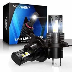 NOVSIGHT  最新型初モデル H4 Hi/Lo 80W 15000LM 無極性 H4 Hi/Lo LEDヘッドライト 6500K 新車検対