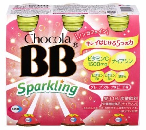 チョコラBBスパークリング グレープフルーツピーチ味 栄養機能食品ナイアシン 140ml×6本