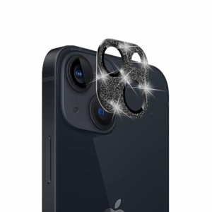 AnnTec iPhone 15 / iPhone 15 Plus 用 カメラフィルム レンズカバー カメラ保護 ラインストーン 強化ガラスiP