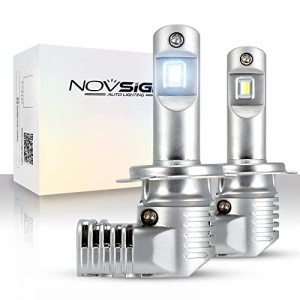 NOVSIGHT H7 車用/バイク LEDヘッドライト 車検対応 一体型LEDチップ搭載 360°発光 10000LM5000LM*2 50W