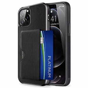 背面カード収納付 iPhone 13 Pro ケース カード収納 上質な手触り アイフォン 13 プロ カバー 耐衝撃 軽量 薄い ICカード収