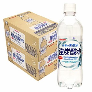 サンガリア 伊賀の天然水 強炭酸水 プレーン 500ml×48本