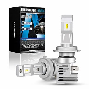 NOVSIGHT H7 55W 12000LM 無極性 LEDヘッドライト 新車検対応 高輝度6500K DC9-32V 360°発光 2個セッ