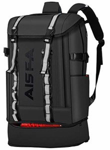 AOSLE リュックメンズ ビジネスリュック USB充電ポート付き 反射ストリップ付き スーツケースに装着可能 15.6インチ PC 大容量30