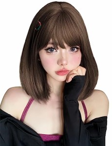 ウィッグ セミロング ボブ ストレート 自然 ミディアム フルウィッグ 女装 耐熱 かつら Limakara さらさら ロリータ 小顔効果 wi