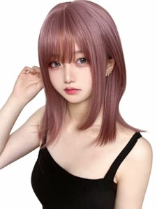 Limakaraウィッグ セミロング ストレート 黒 金髪 インナーカラー グラデーション ロング ミディアム フルウィッグ ロリータ wig