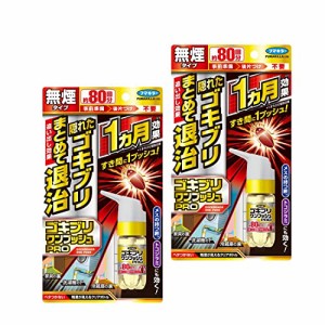 まとめ買い ゴキブリワンプッシュ プロ プラス 駆除 殺虫剤 スプレー 約80回分 × 2個 無煙タイプ 防除用医薬部外品