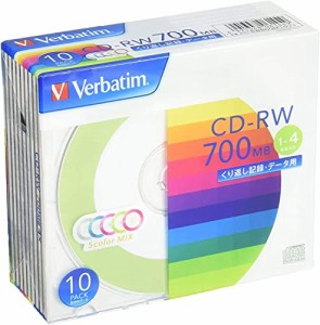 バーベイタムジャパンVerbatim Japan くり返し記録用 CD-RW 700MB 10枚 ツートンカラーディスク 1-4倍速 SW80Q