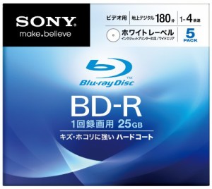 SONY ブルーレイディスク ビデオ用BD-R 追記型 片面1層25GB 4倍速 プリンタブル 5枚P 5BNR1VCPS4