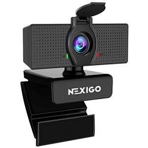 NexiGo N60 1080Pウェブカメラ、マイク付き、調整可能な視野角、ズーム機能、ソフトウェア制御とプライバシーカバー、USB HDコンピ