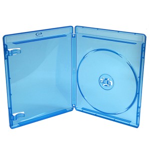 Blu-rayケース ブルーレイ トールケース 1枚用 FD-B014 クリアブルー 100枚セット