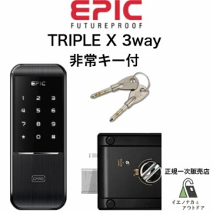 TRIPLEX2 3way EPIC エピック スマートロック 電子錠 月額不要 暗証番号 ICカード Mifare Felica ワンタイム 二重認証 簡単 おやすみ強制