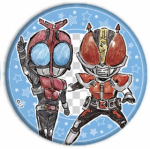 【カブト＆電王】 缶バッジ 平成仮面ライダー20作品記念 01 グラフアートデザイン