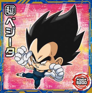 【超4-12 ベジータ (ゴッドレア) 】 ドラゴンボール超戦士シールウエハース超　最強のHERO