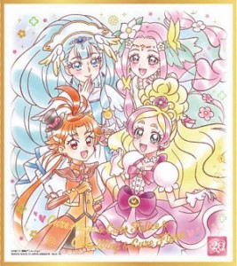 【[ゴールド箔押し] No.15 プリキュア集合 (D) 】プリキュア 色紙ART-20周年special-3