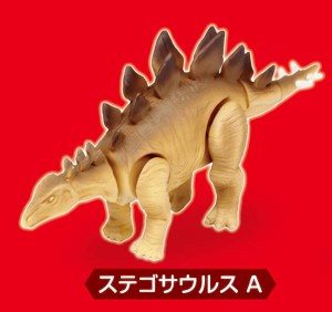 【ステゴサウルス A】 あそべる生物フィギュアシリーズ ガチャアクションTHE恐竜 襲撃! 爪の狩人