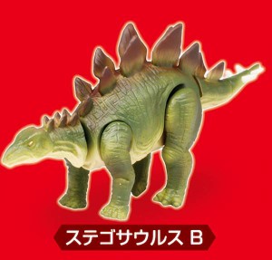【ステゴサウルス B】 あそべる生物フィギュアシリーズ ガチャアクションTHE恐竜 襲撃! 爪の狩人