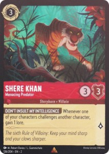 【FOIL】ディズニー ロルカナ 126/204・EN・２ Shere Khan - Menacing Predator (R レア) Disney LORCANA Rise Of The Floodborn