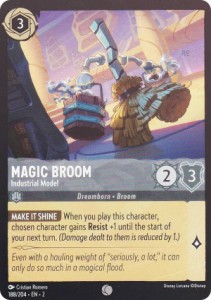 【FOIL】ディズニー ロルカナ 188/204・EN・２ Magic Broom - Industrial Model (C コモン) Disney LORCANA Rise Of The Floodborn