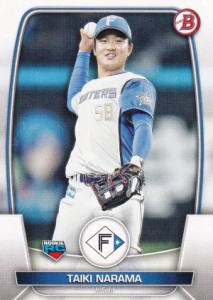 NPB ベースボールカード 70 奈良間大己 北海道日本ハムファイターズ (ROOKIE) (ベースカード) 2023 TOPPS BOWMAN ボウマン