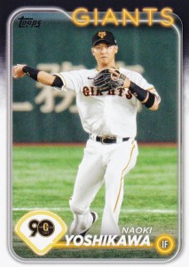 NPB ベースボールカード 141 吉川尚輝 読売ジャイアンツ (ベースカード) 2024 TOPPS