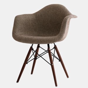 【在庫限り】イームズ アームシェルチェアDAW　DBR脚ファブリック　コットン　ファブリックタイプ　椅子　いす　デザイナーズチェア