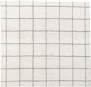 ラグラグ マット おしゃれ 185×185cm 2.3畳 正方形 コットン 北欧 ふわふわ チェック柄 ウィンドペン柄