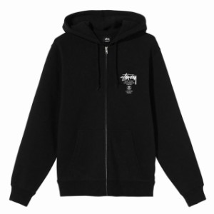 STUSSY WORLD TOUR ZIP HOOD ステューシー スウェット パーカー ジップアップ ベーシックロゴ [並行輸入品]