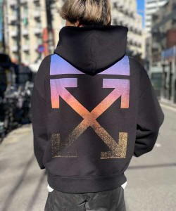 パーカー 【OFF-WHITE】 オフホワイト メンズ DEGRADE ARROW OVER HOODIE デグレート アローロゴ オーバーサイズ フ