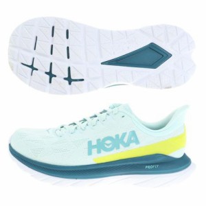 ホカ（HOKA）（メンズ）ランニングシューズ マッハ 4 ミント  スニーカー 厚底 プレート 軽量 ジョギング トレーニング 部活