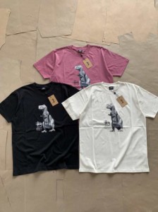 STUSSY ステューシー 2023年新作 恐竜プリント半袖Tシャツ 並行輸入品