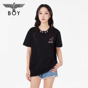 【送料無料】BOYLONDON 新作 ピンク ゴールド ウサギ ブラック 万能 Tシャツ N01055 並行輸入品