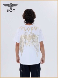 【送料無料】BOYLONDON  半袖 カップル 23春夏 ホワイト ブラック Tシャツ N01009 並行輸入品