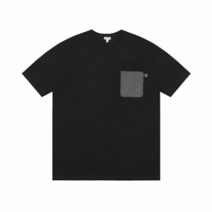 ロエベ 23ss レザーラベル半袖tシャツ