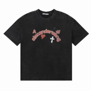 アレキサンダーワン Aw ウォッシュド クロス ラブ フォーム プリント 半袖 Tシャツ